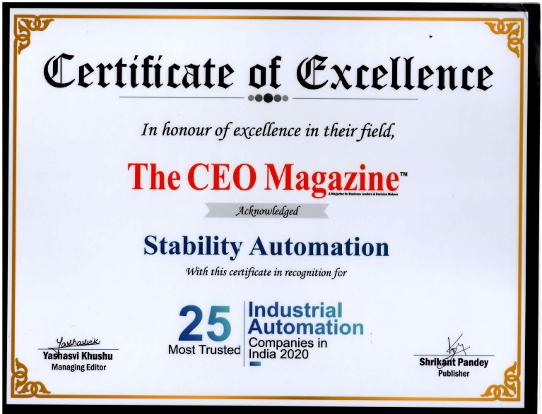 STABILITY AUTOMATION Selected as 10 BEST STARTUPS in Hyderabad