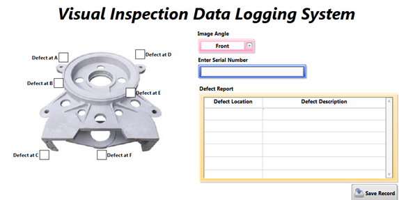 Automotive part Visual Inspection Data Tracing & Logging Solution