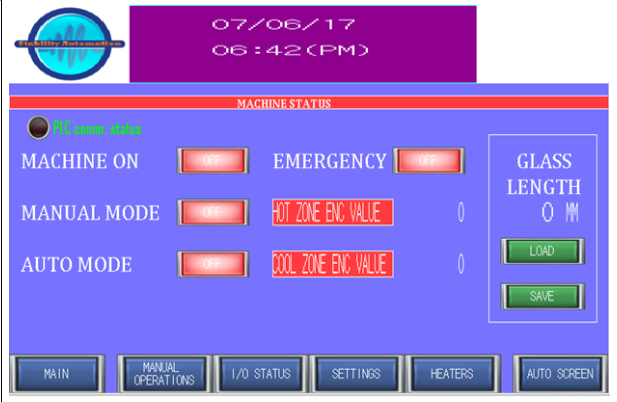 PLC based Automation Solution for Glass Toughening Machine